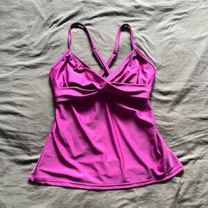 Athleta Purple and Cream Strappy Tank